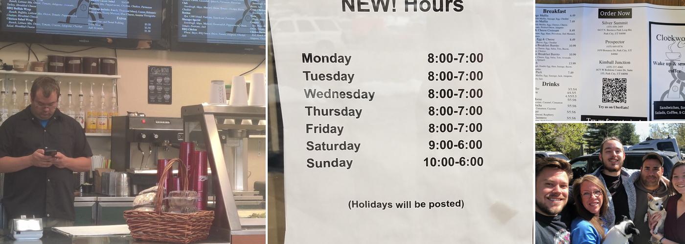 Clockwork Cafe in Prospector Menu