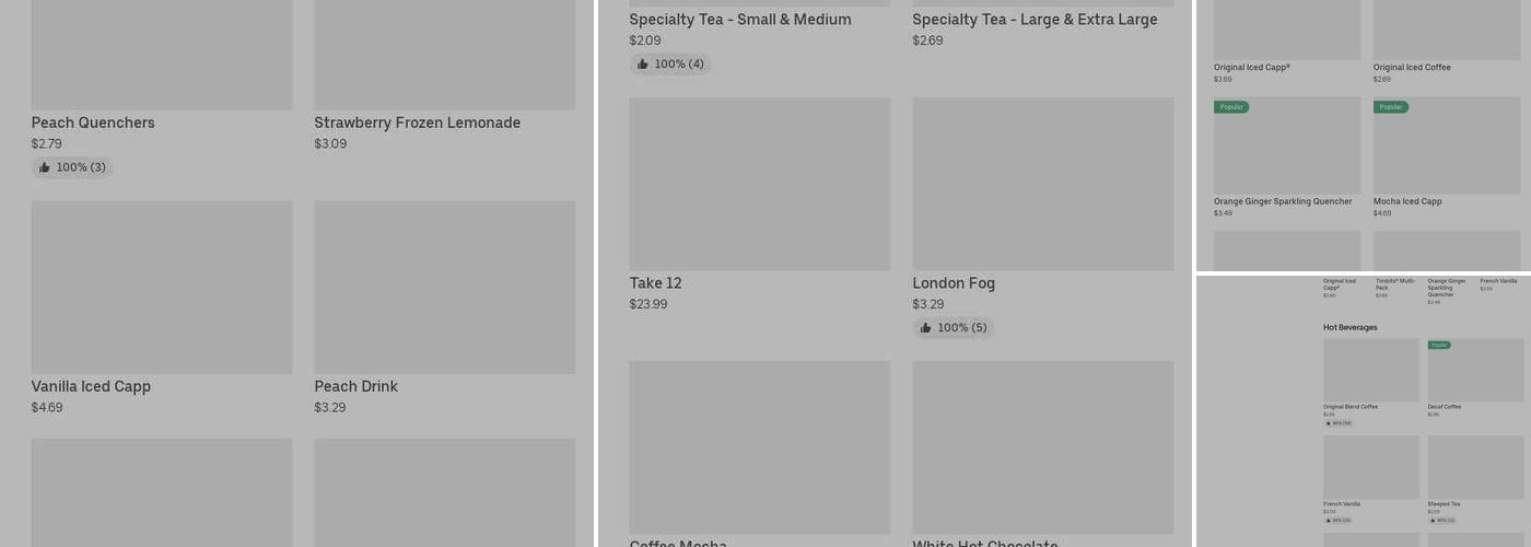 Tim Hortons Menu