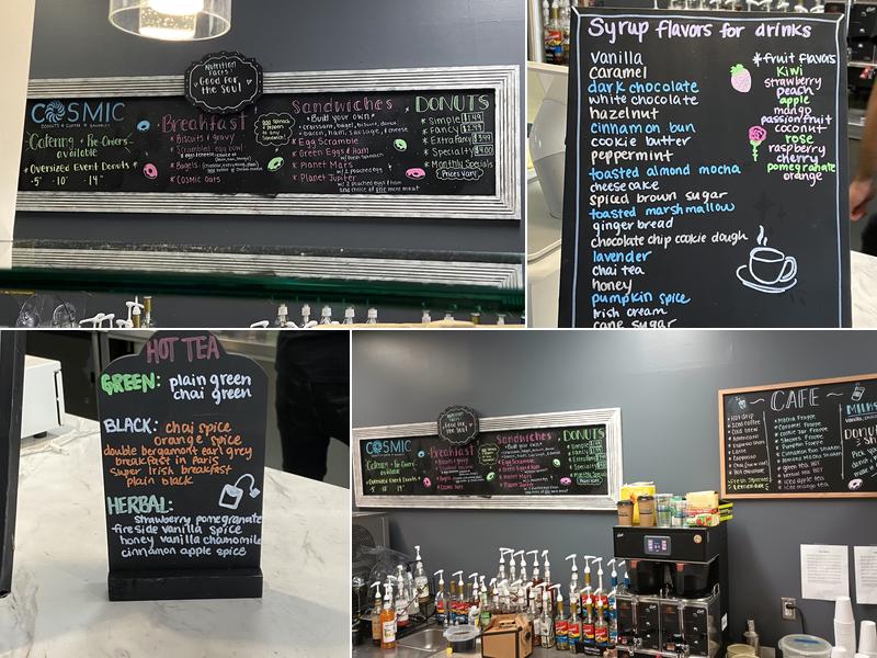 Cosmic Donuts Menu