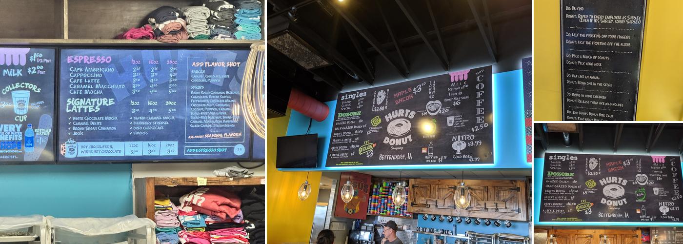 Hurts Donut Co. Menu