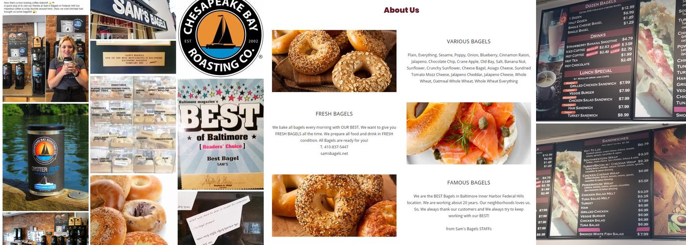 Sam's Bagels Menu