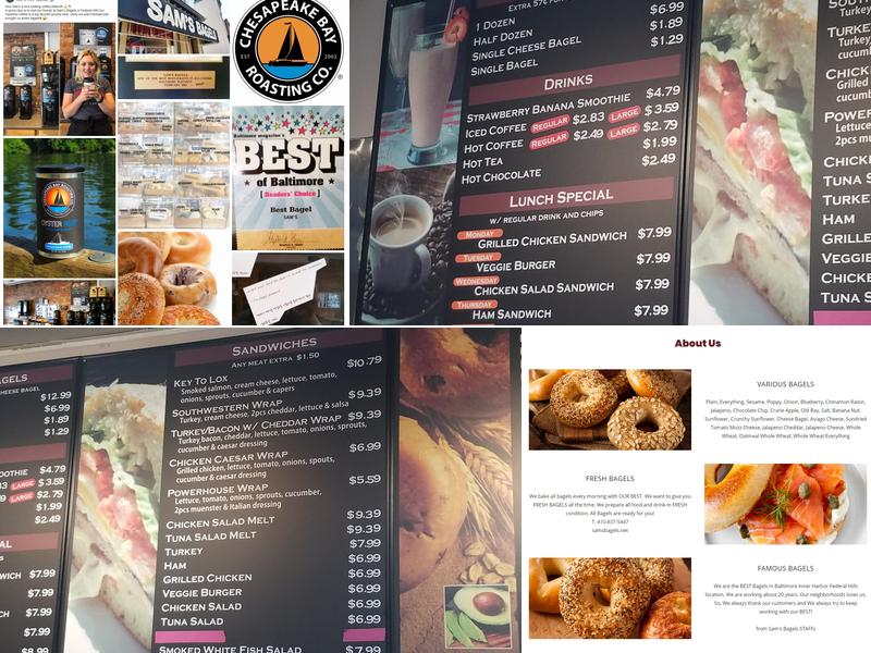 Sam's Bagels Menu