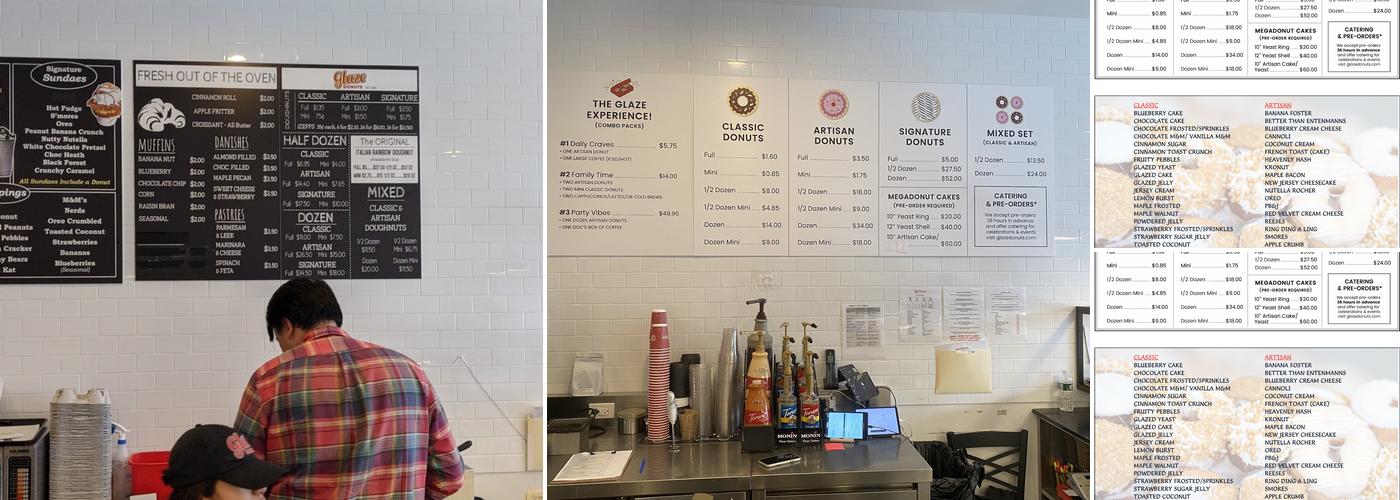 Glaze Donuts Fort Lee Menu