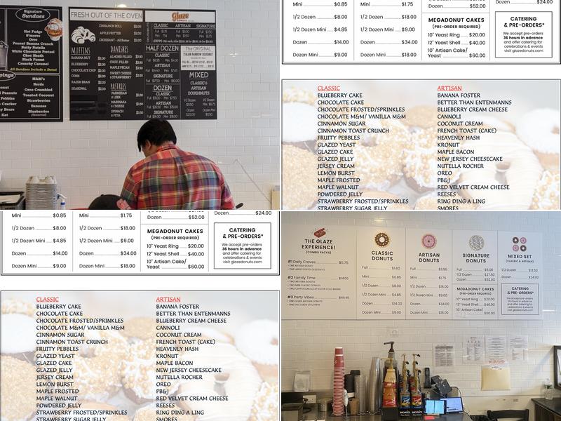 Glaze Donuts Fort Lee Menu