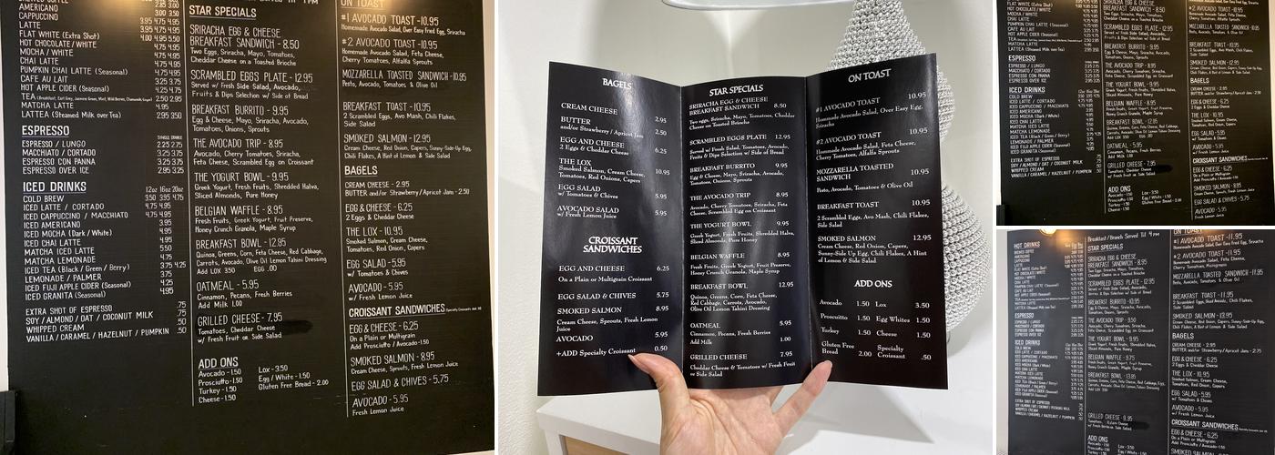 Black Star Bakery & Cafe Menu