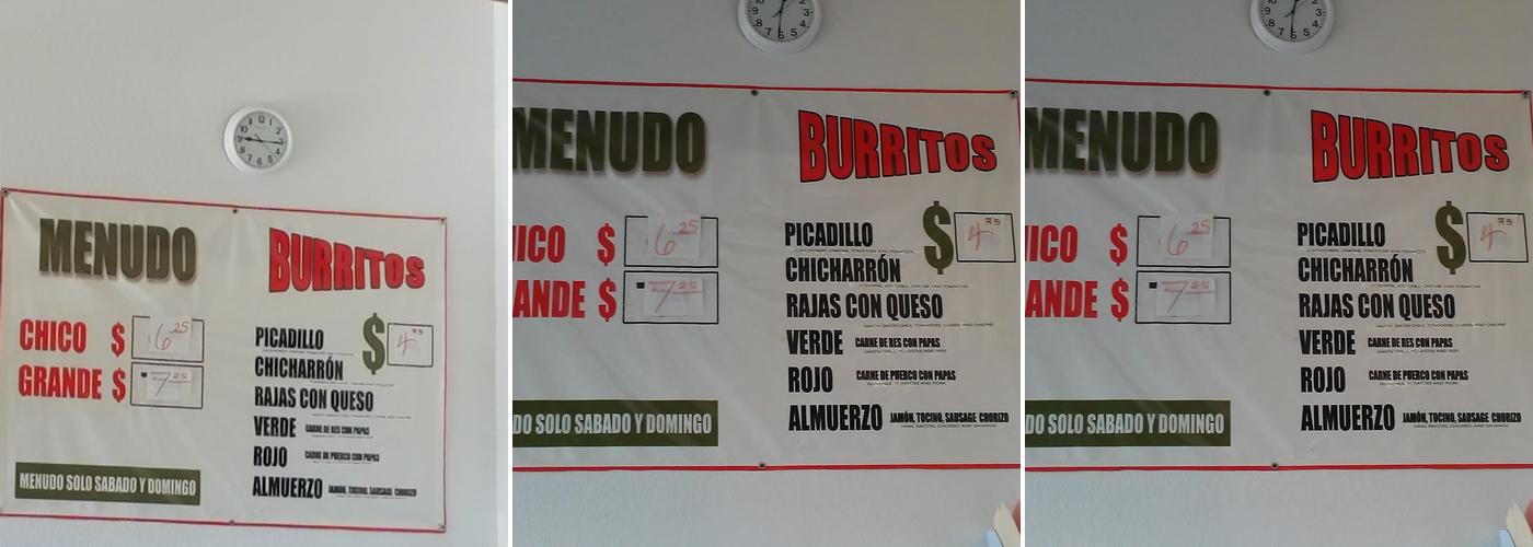El Dorado Bakery Menu