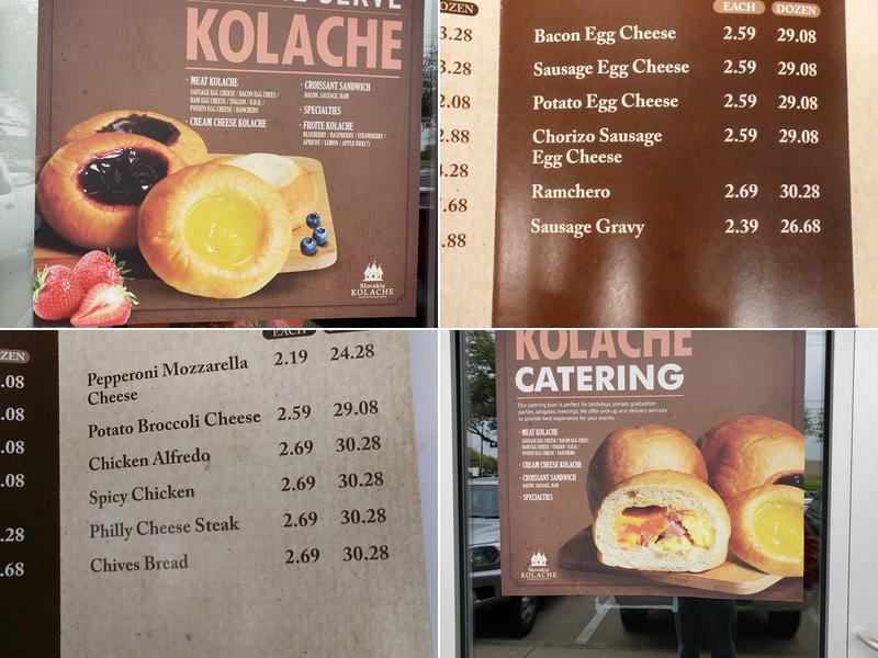 The Kolache Box - European Bakery Menu