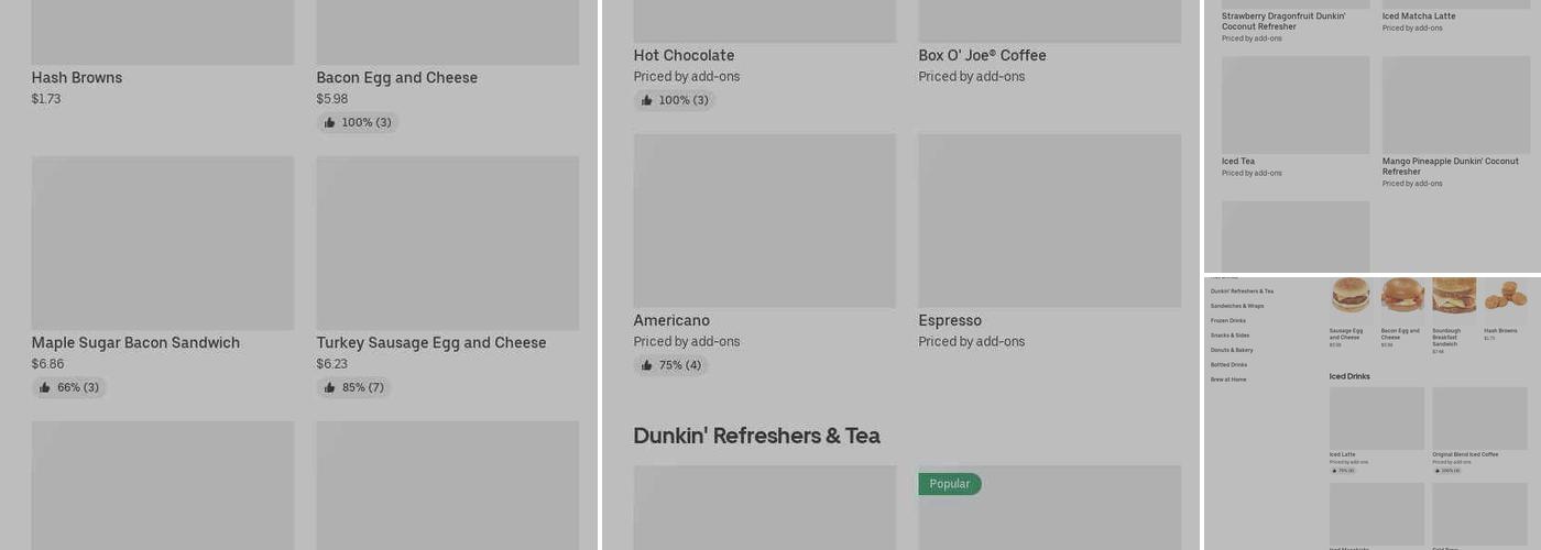 Dunkin' Menu