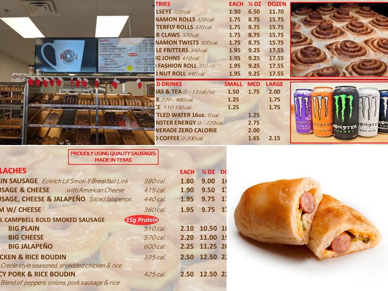 Shipley Do-Nuts Menu