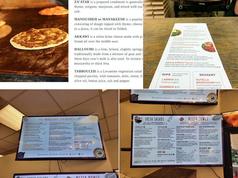 Thyme & Co Menu