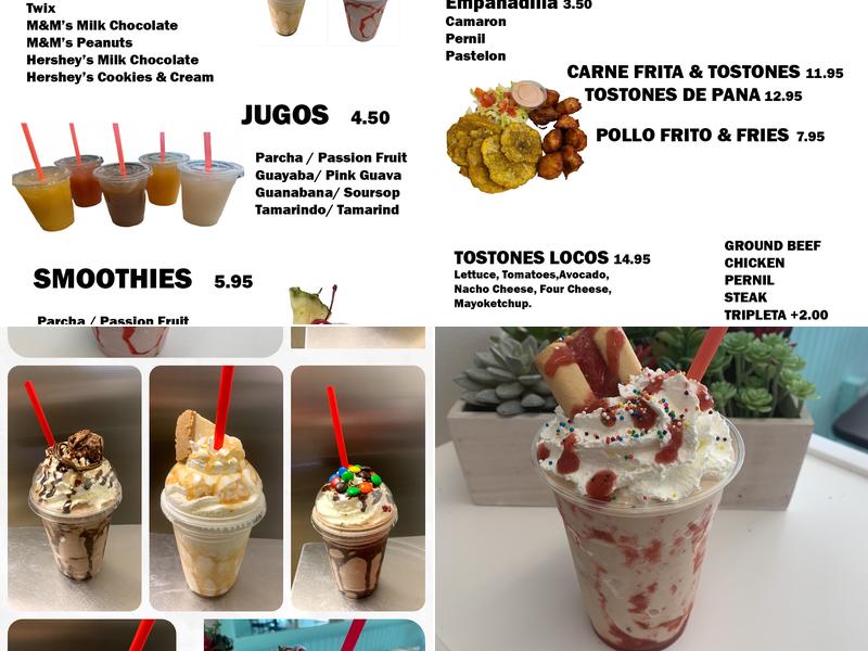 Ricanmex frappes & Grill Menu