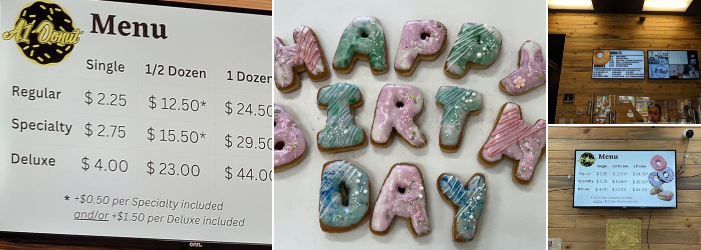 A1 DONUT Menu