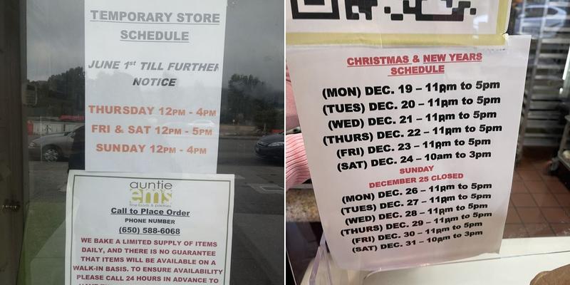 Auntie EM's Fine Foods & Pastries Menu