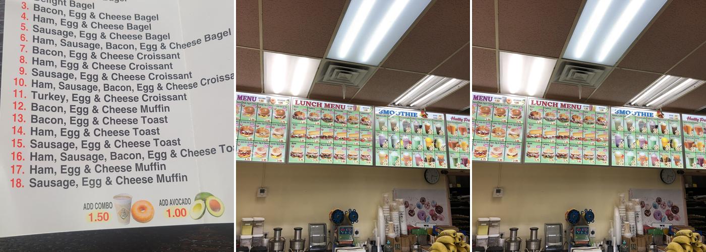 Mcdonut's & water Menu