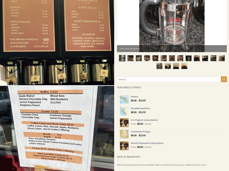 Beanetics Coffee Roasters Menu