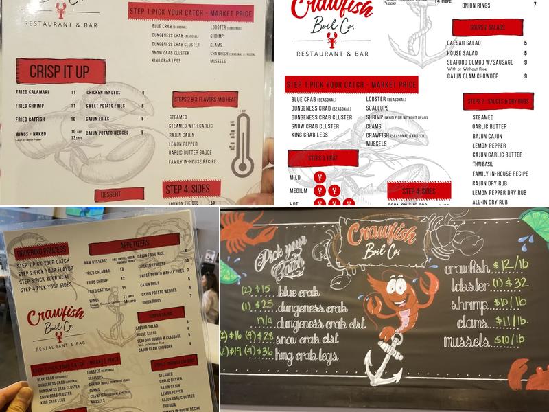 Crawfish Boil Co. Restaurant & Bar Menu