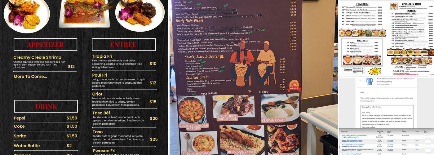 Mango House Menu
