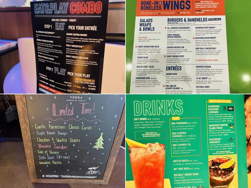 Dave & Buster's Huntsville Menu