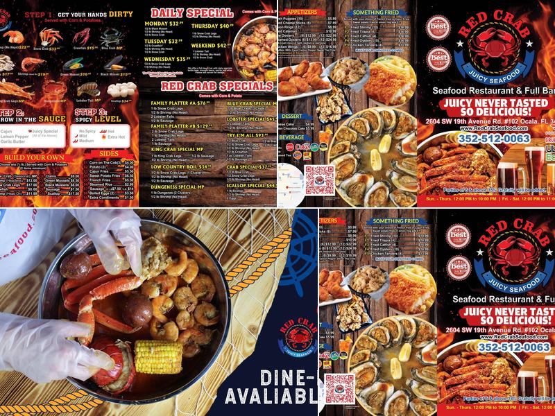 Red Crab Juicy Seafood Menu