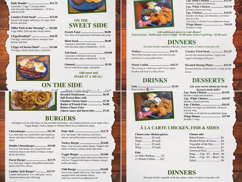 Parkview Inn Menu