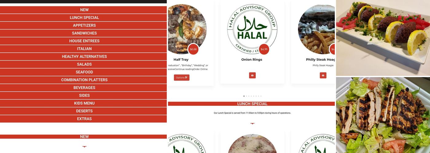 Hollywood Mediterranean Cuisine Menu