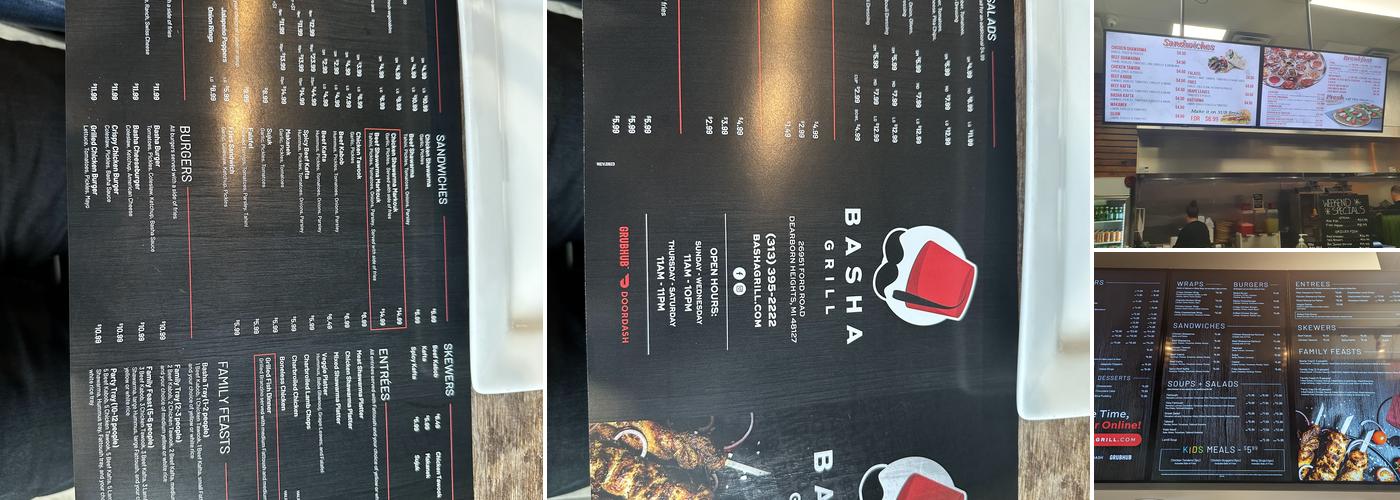 Basha Grill Menu