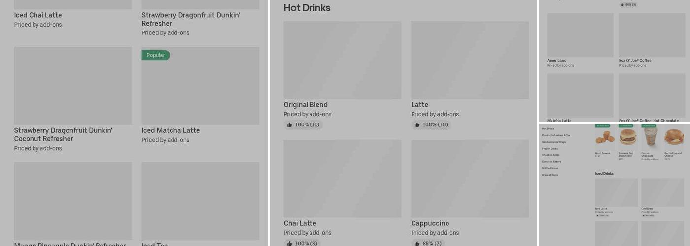 Dunkin' Menu