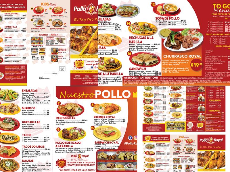 Pollo Royal Menu