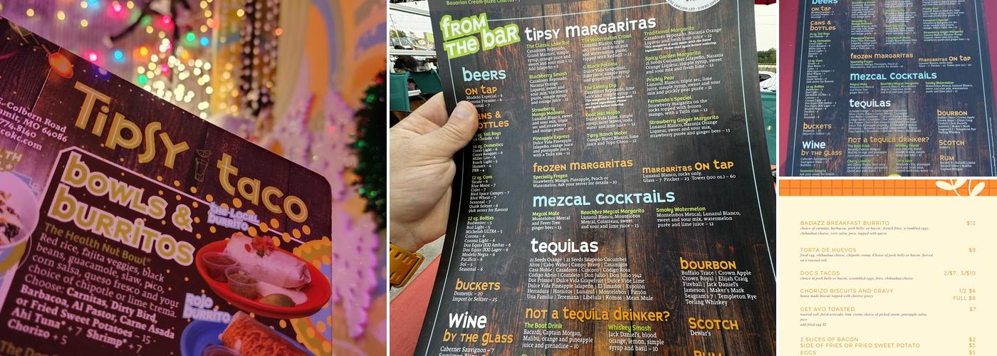 Tipsy Taco Menu