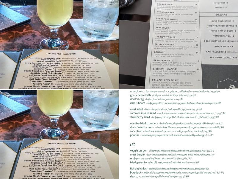 The Crest Menu