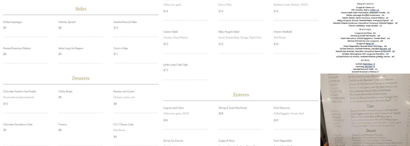Nana's Kitchen Menu