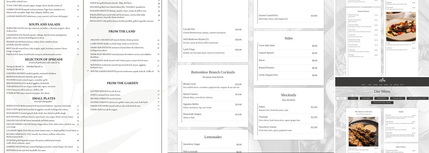 Elea Menu
