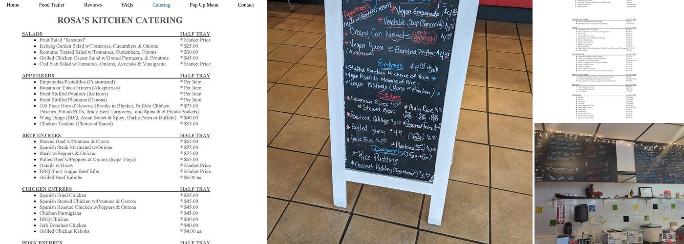 Rosa's Kitchen Menu
