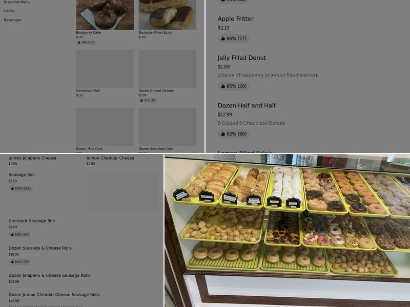 Mr. Bakery Donuts Menu