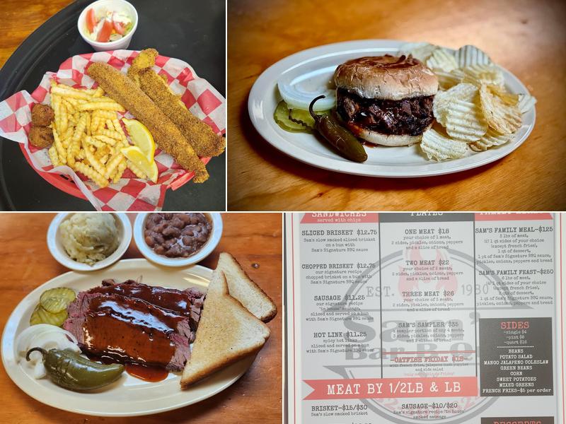 Sam's BBQ Menu
