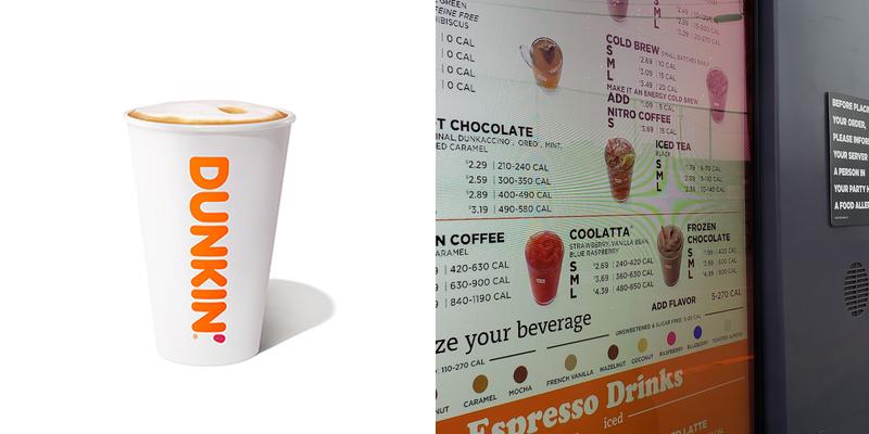 Dunkin' Menu