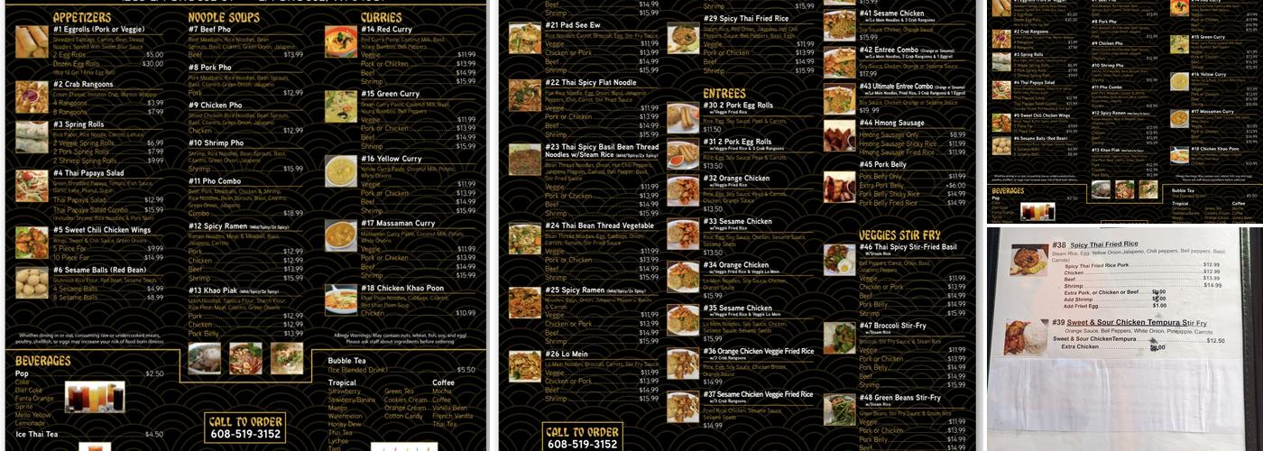 Five Star Eggrolls Menu