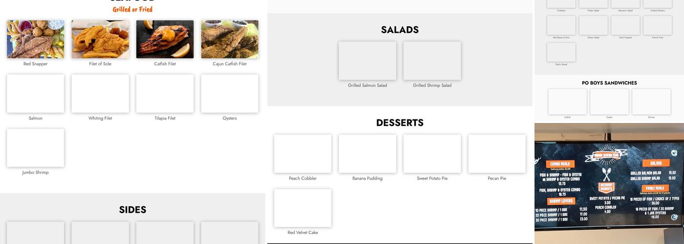 Fishbone Seafood Menu