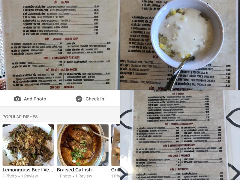 Thanh Do Restaurant Menu