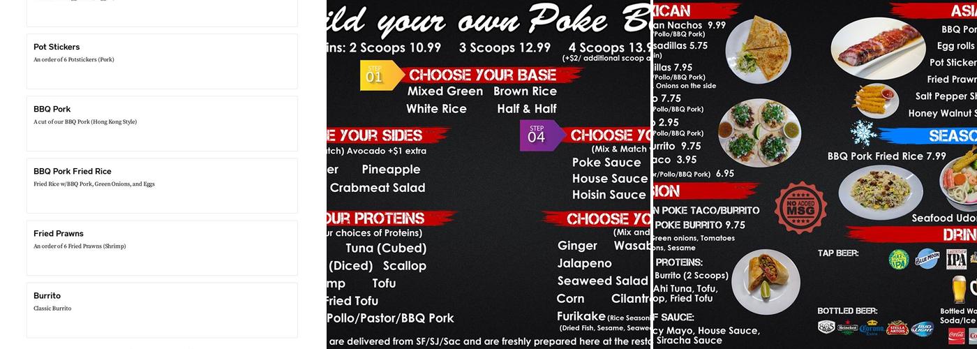 Terracotta Poke Restaurant Menu