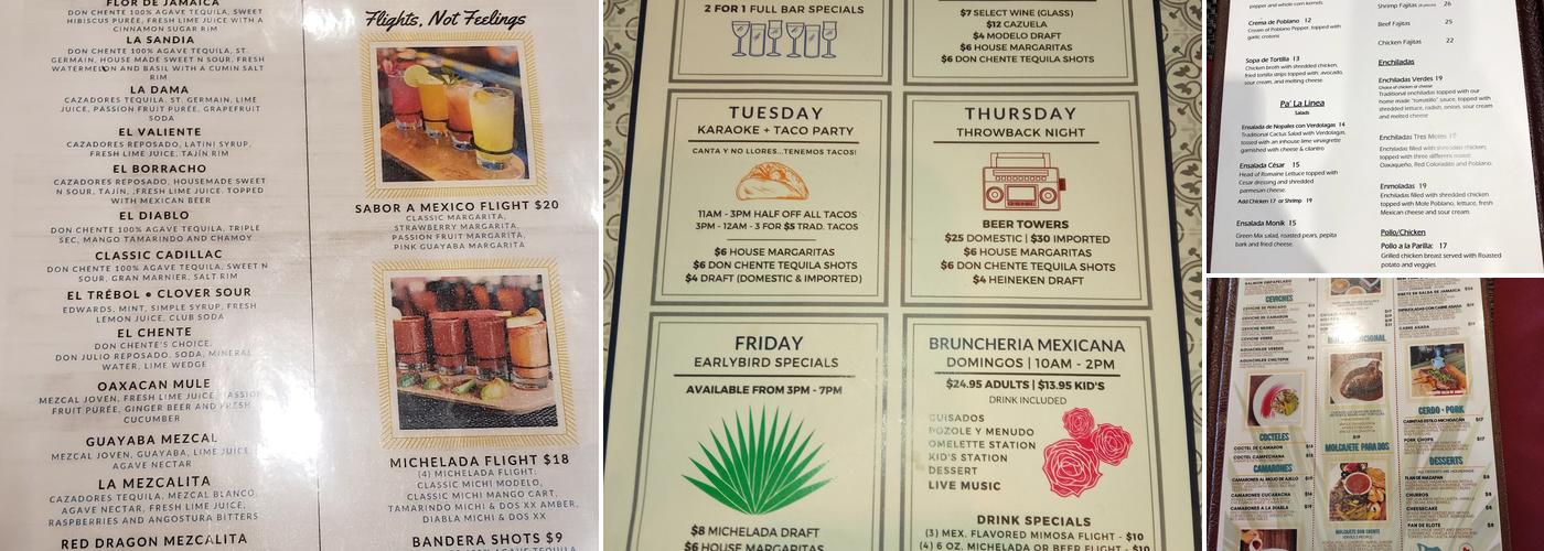 Don Chente Bar & Grill Menu