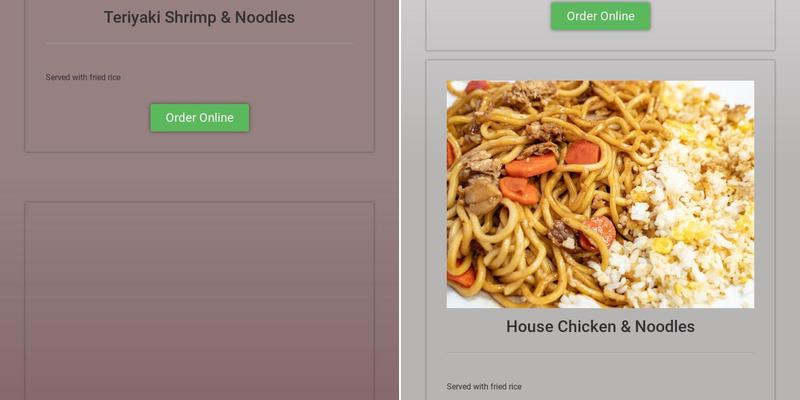 Mongolian Fire Menu