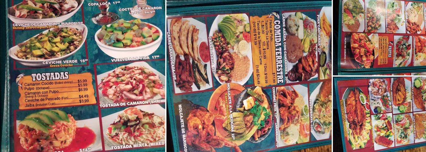 Mariscos Las Islitas Menu