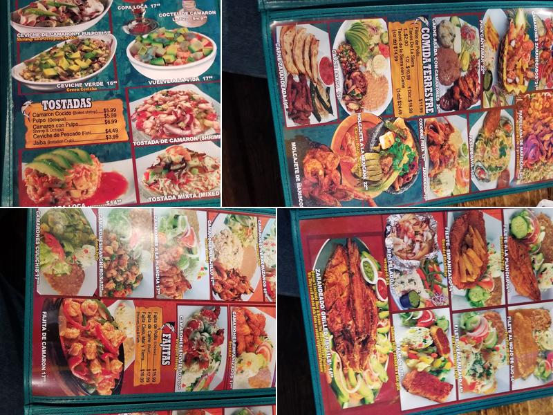 Mariscos Las Islitas Menu