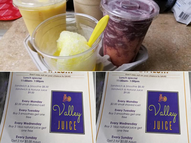 Valley Juice Shop Menu