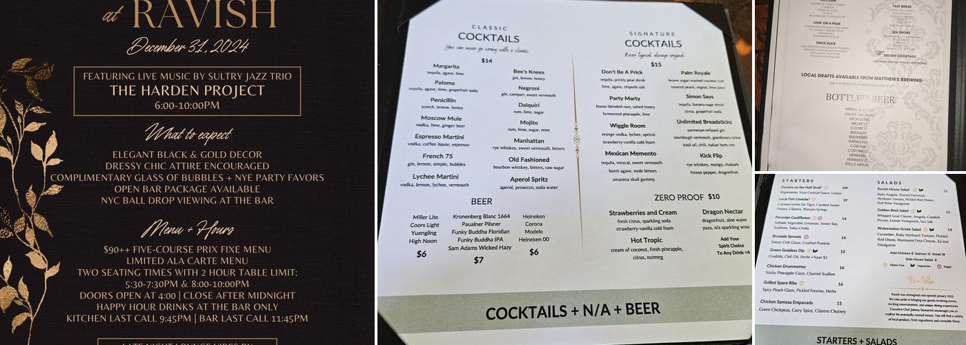 Ravish Menu