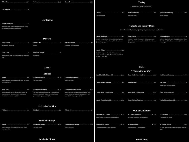Hopeulikit BBQ & Market Menu