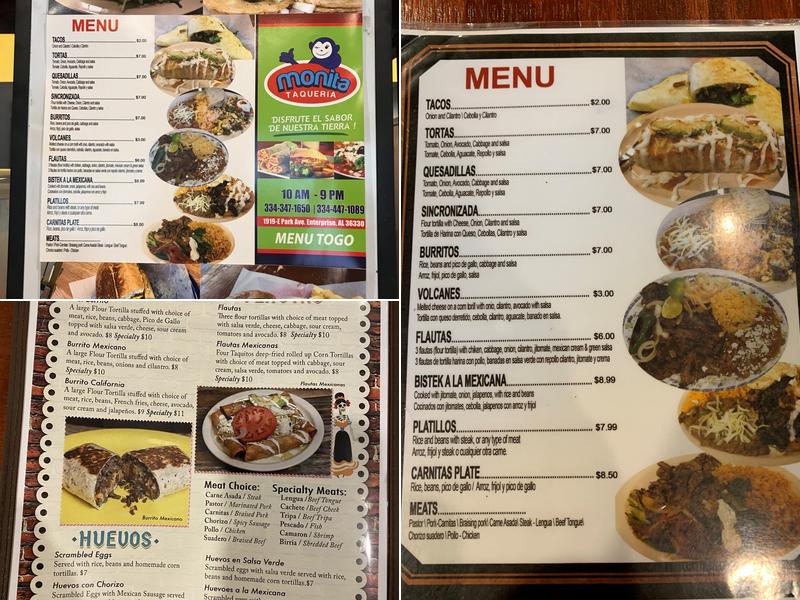 TAQUERIA LA MICHOACANA Menu