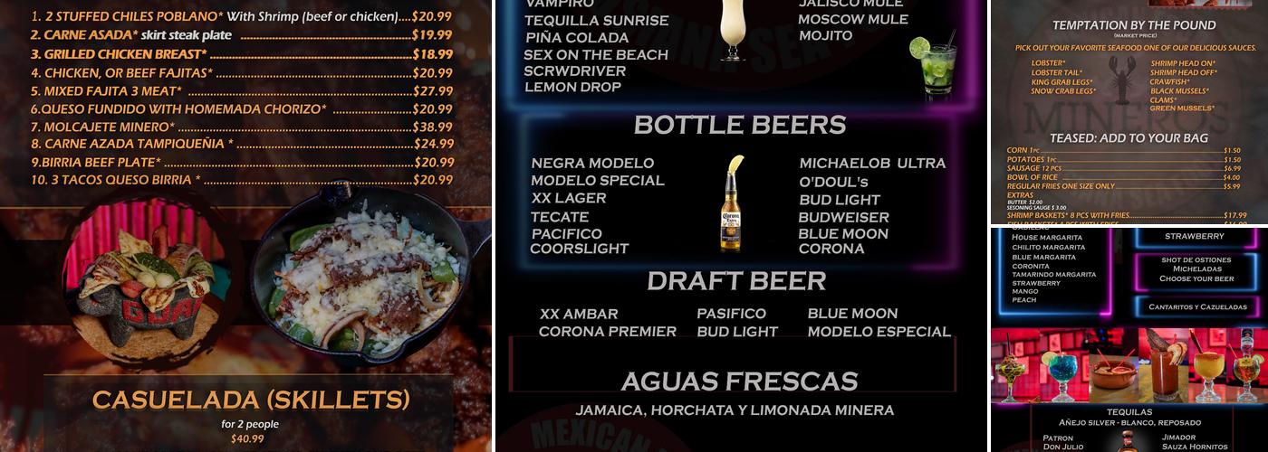 Mineros Restaurant Menu