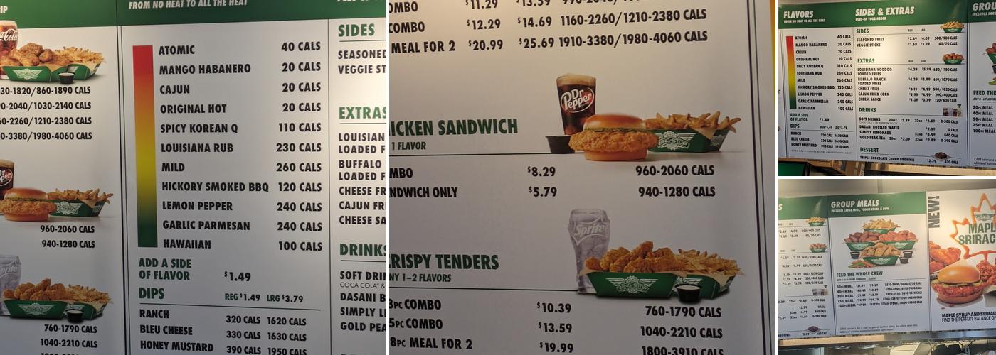 Wingstop Menu